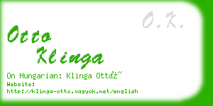 otto klinga business card